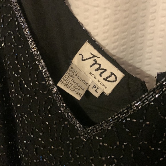 Vintage Beaded Black Dress - Picture 9 of 10